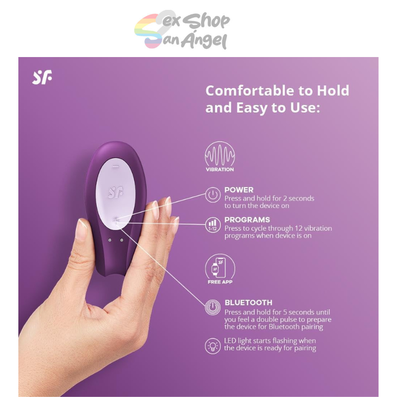VIBRADOR SATISFYER DOUBLE JOY DE PAREJAS CON CONTROL DE APP.