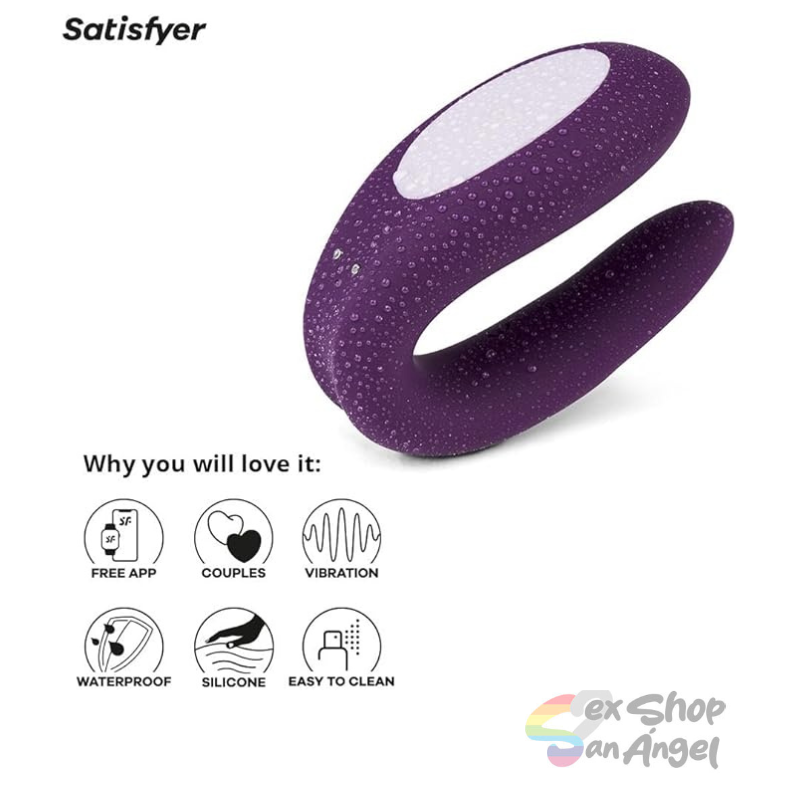 VIBRADOR SATISFYER DOUBLE JOY DE PAREJAS CON CONTROL DE APP.
