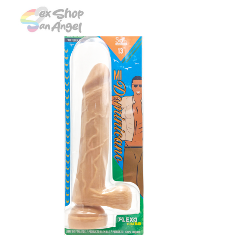 DILDO MI DOMINICANO XL 13 PULGADAS-FLEXIBLE.