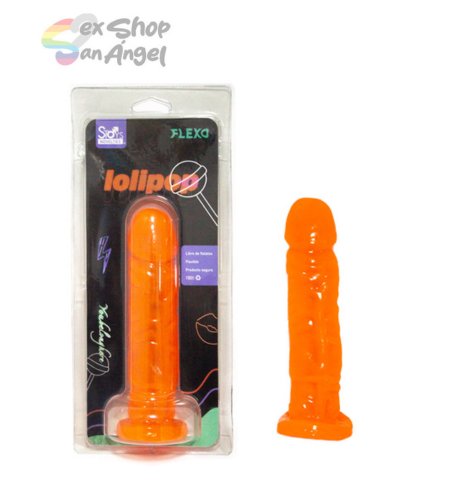 DILDO LOLIPOP 6.75 PULGADAS- FLEXIBLE CON AROMA.