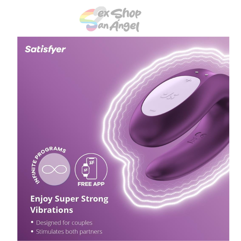 VIBRADOR SATISFYER DOUBLE JOY DE PAREJAS CON CONTROL DE APP.