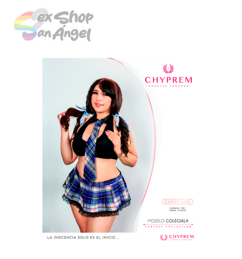 LENCERÍA DISFRAZ "COLEGIALA" CURVY.