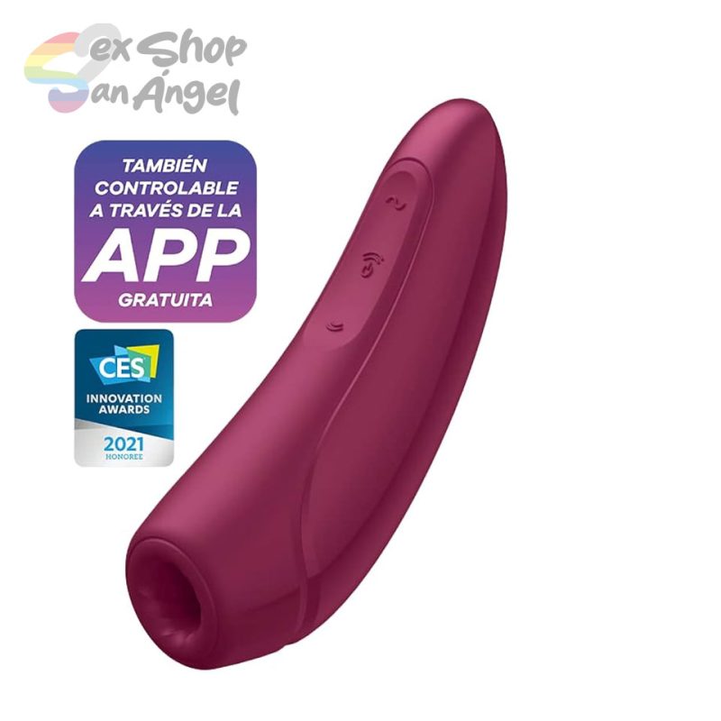 SATISFYER CURVY 1+ VIBRADOR ESTIMULANTE DE CLÍTORIS CON PULSACIONES DE AIRE CON CONTROL DE APP.