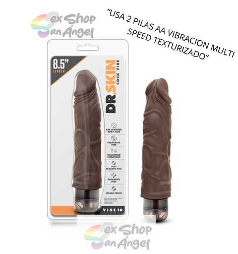 DR. SKIN VIBRADOR 8.5 PULGADAS-CAFE.