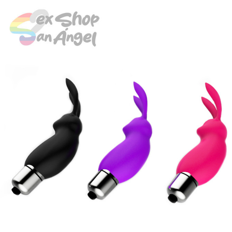 CONEJITO VIBRADOR CLITORIAL-NEGRO.