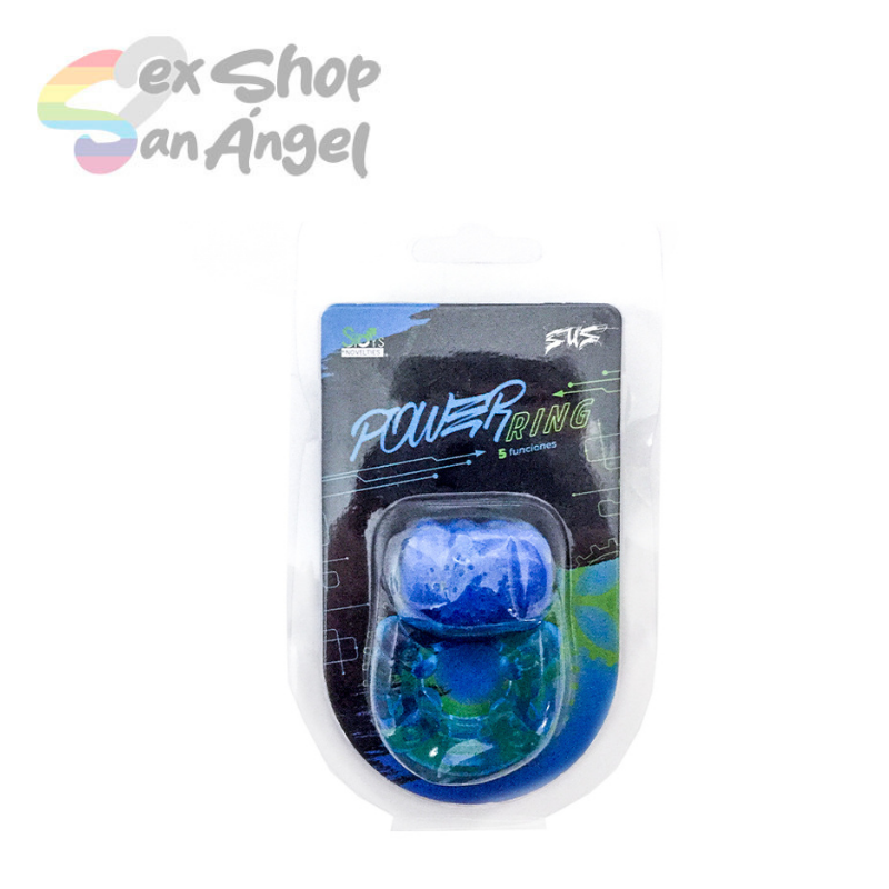 ANILLO VIBRADOR POWER AZUL.