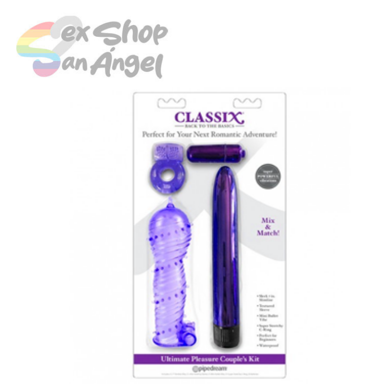 KIT DE PAREJA CLASSIX 4 EN 1 MIX MORADO.