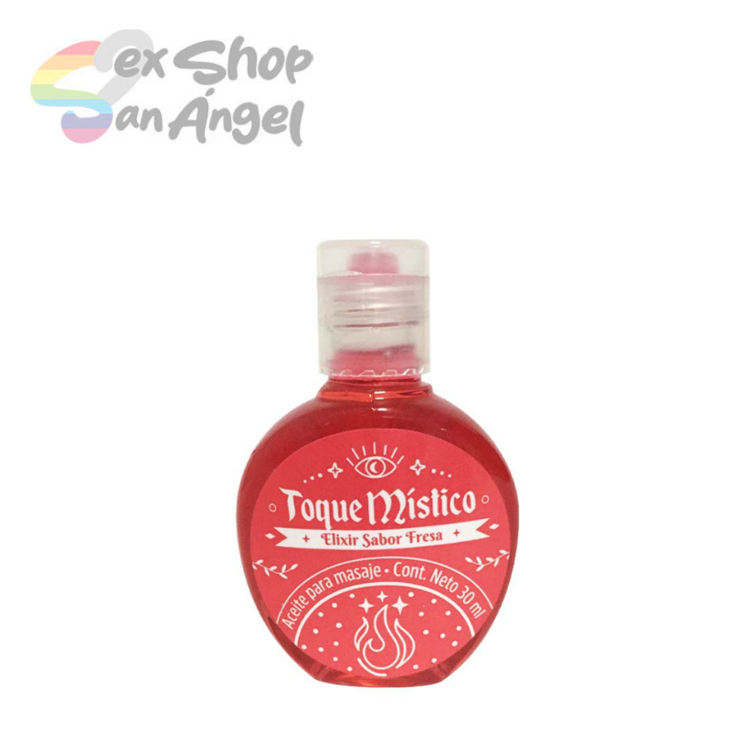 TOQUE MÍSTICO- ACEITE PARA MASAJE SABOR FRESA.