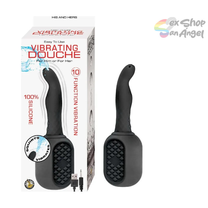 ENEMA VIBRATING DOUCHE-SILICONA RECARGABLE.